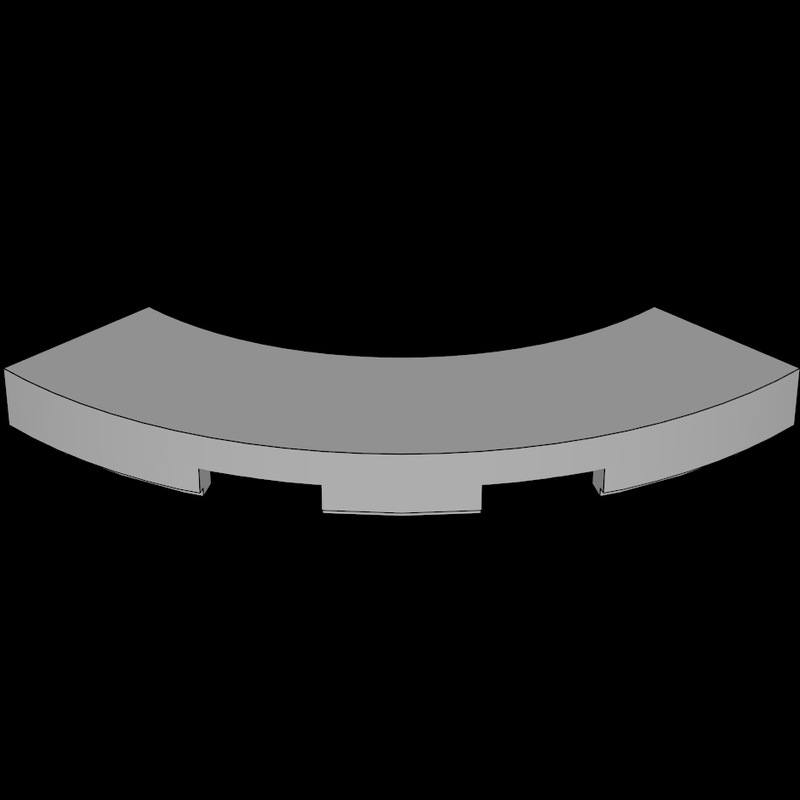 Lego Compatible (79393.dat) Tile 3 x 3 Corner Round by thall72