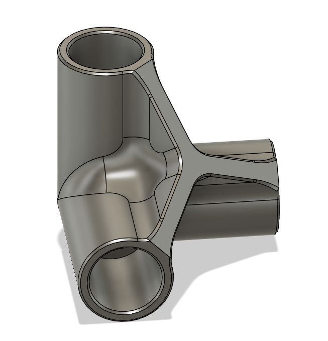 Reinforced corner connection for pipes