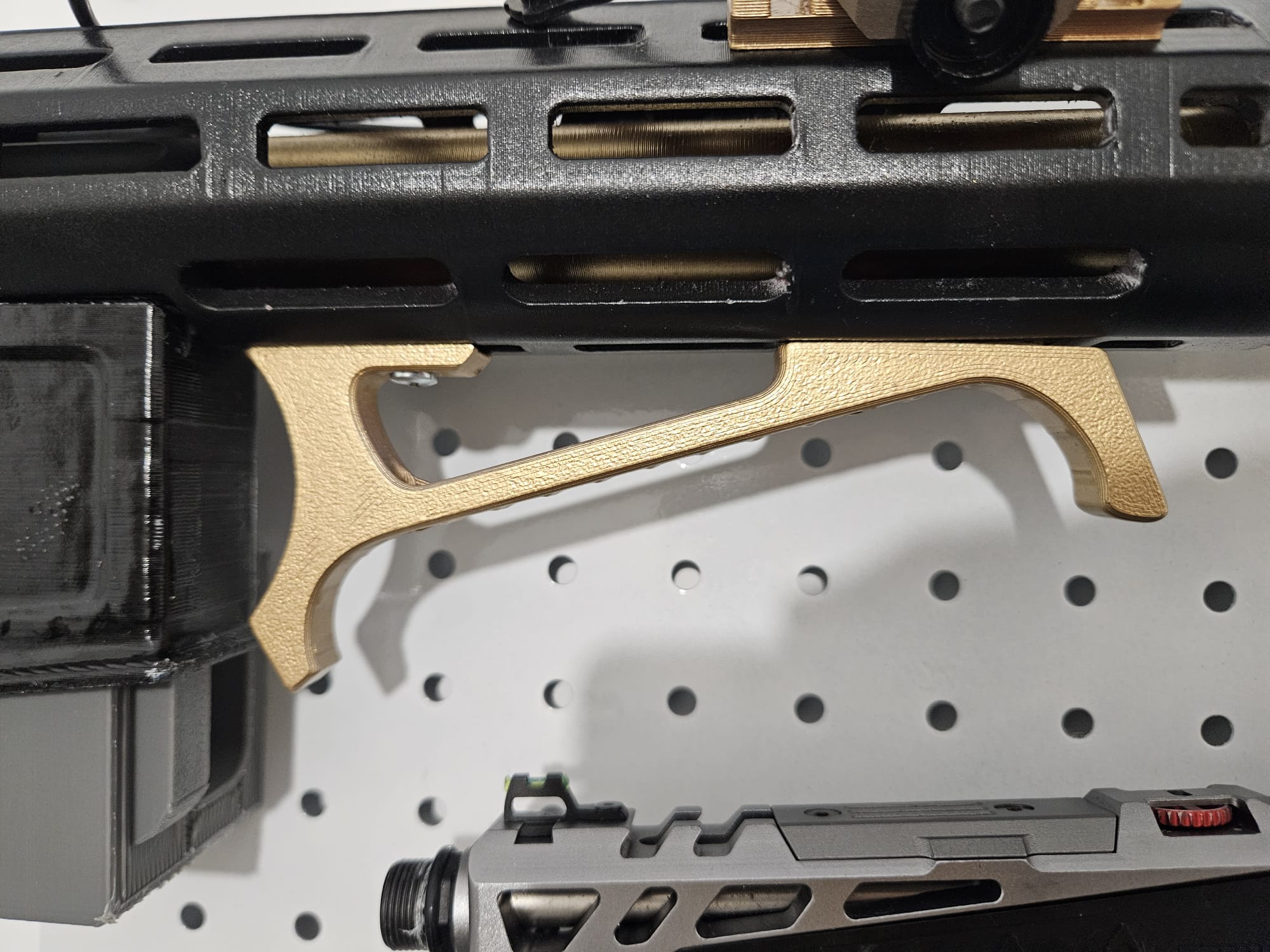 Airsoft Angled MLOK skeletonized grip