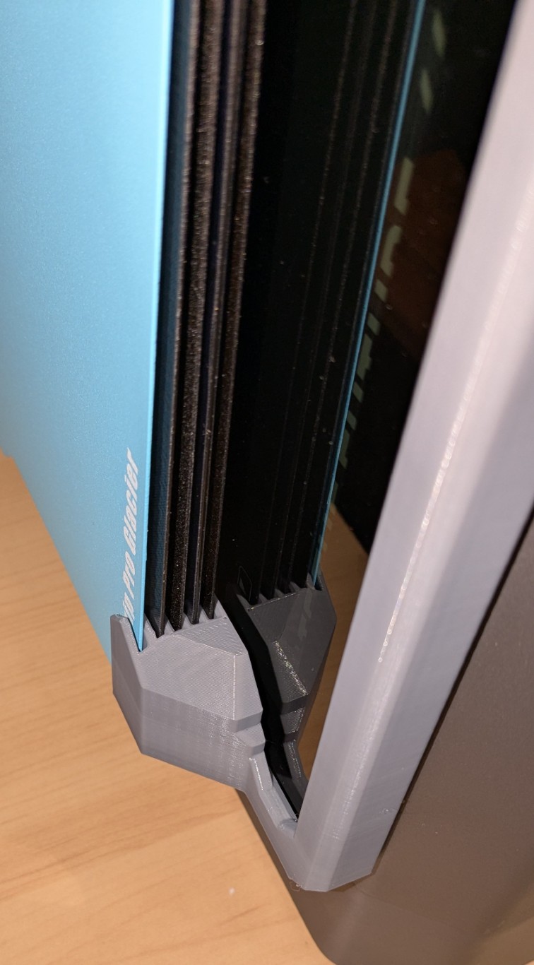 Elegoo Centauri Carbon Glass Cover and 5 Build Plate Holder with No Logo (Stainless Steel Jaws Version)