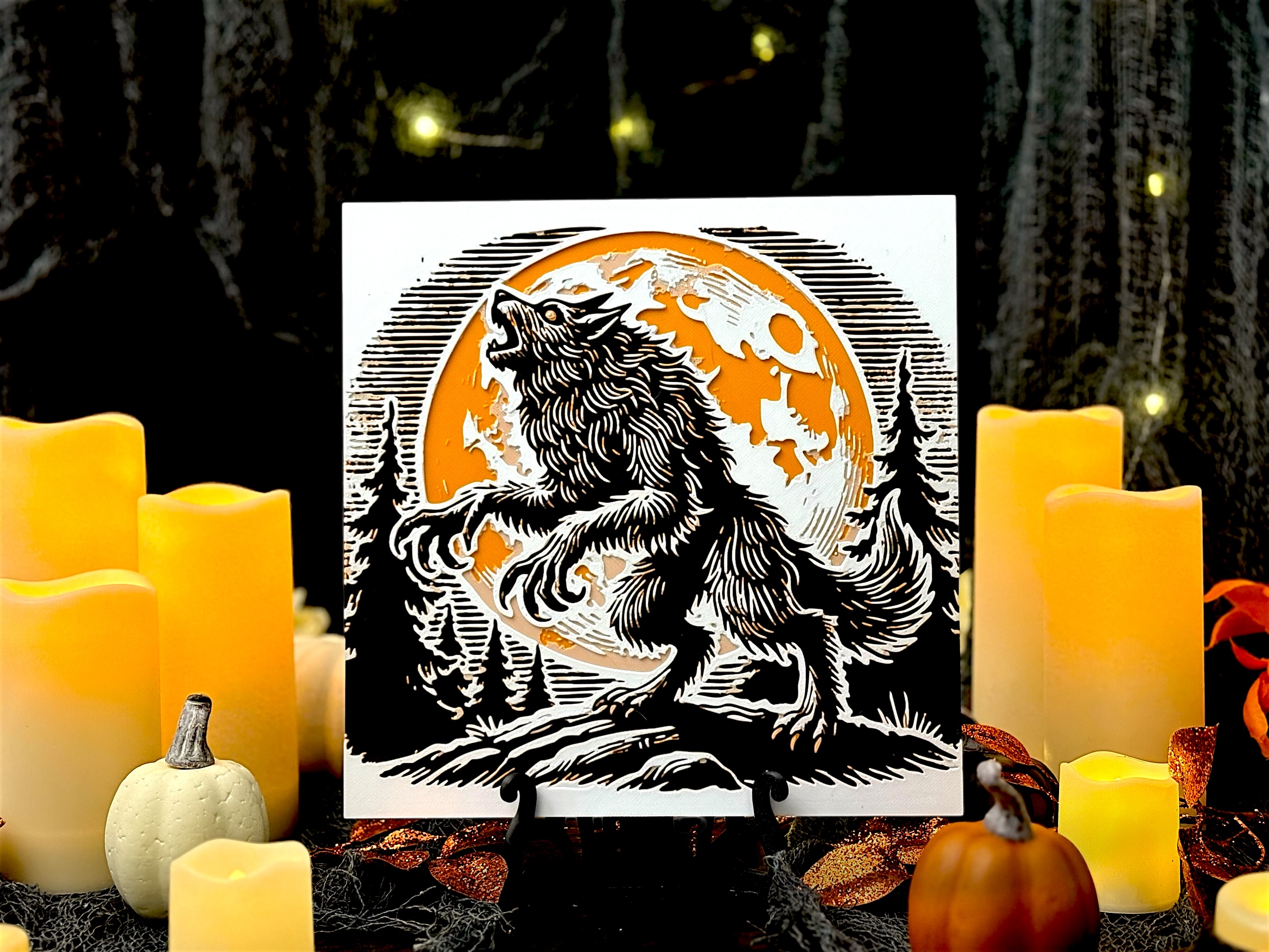 Lunar Howl - Warewolf - Halloween Hueforge