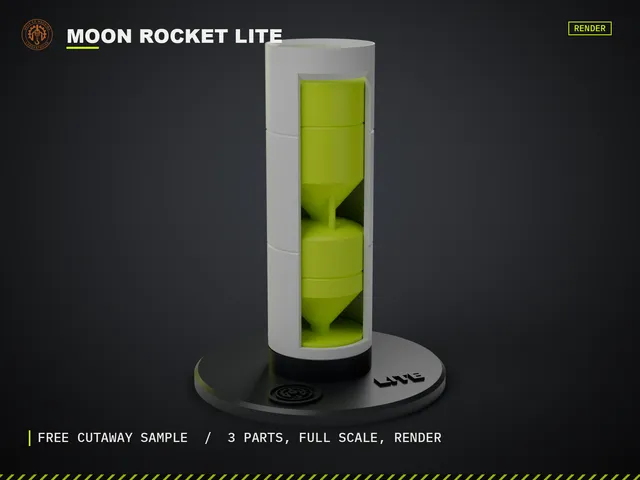 Moon Rocket Cutaway LITE (Saturn V style)