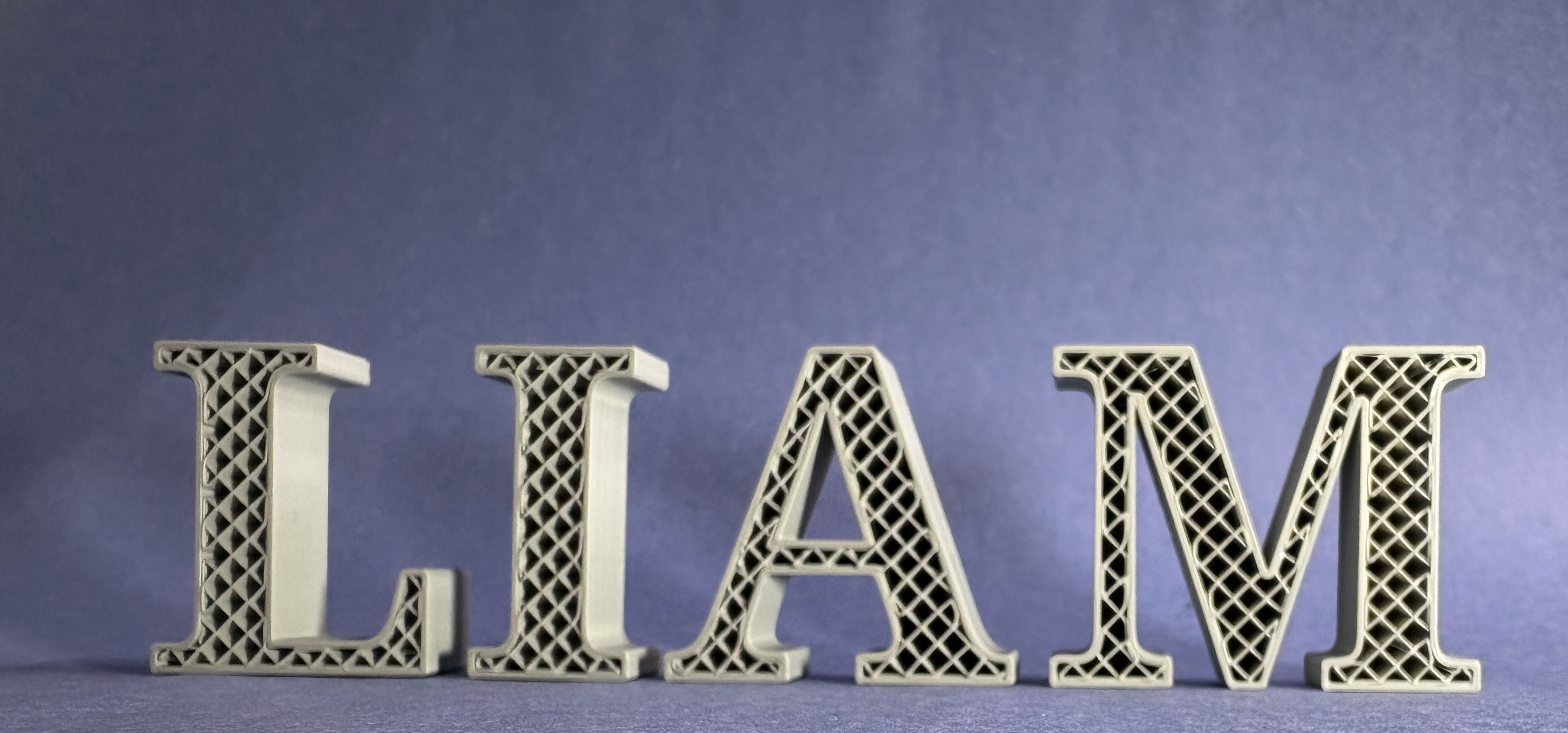 Open-Top 3D Printable Letters (Liam)