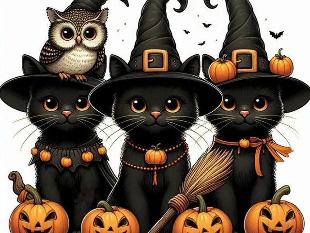 Halloween cats