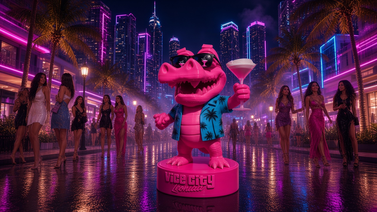 3D Printed Crocodile GTA VI Statue - Macca Collectible