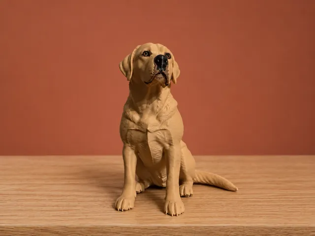 Realistic Labrador Retriever Figurine