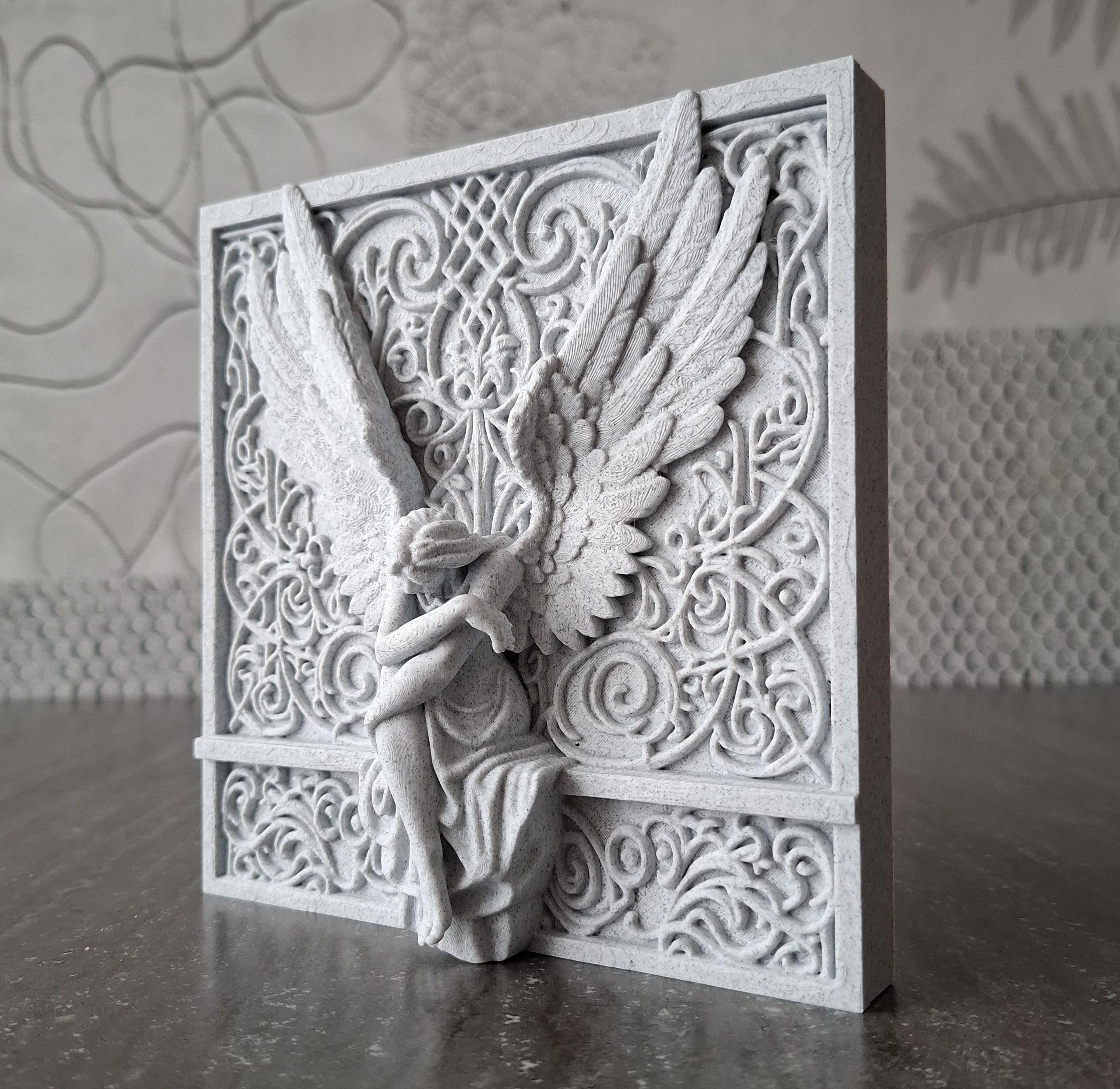 Sorrowful Angel - Relief Sculpture
