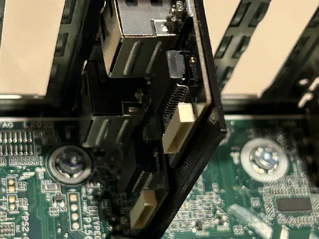 Low profile bracket for 2 x 2.5GbE Intel I226-V M.2 NICs