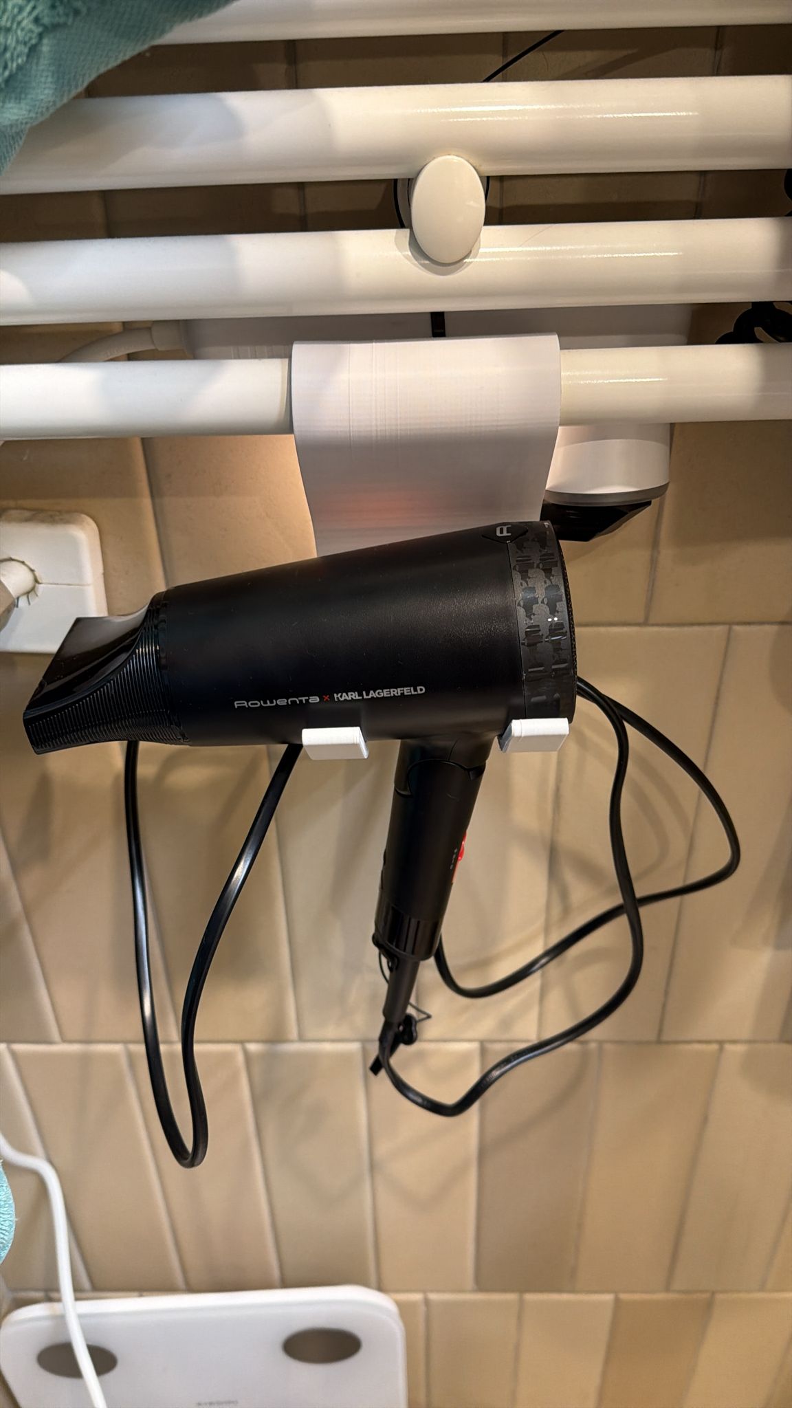 Hair Dryer Holder for 27.5 mm Towel Radiator