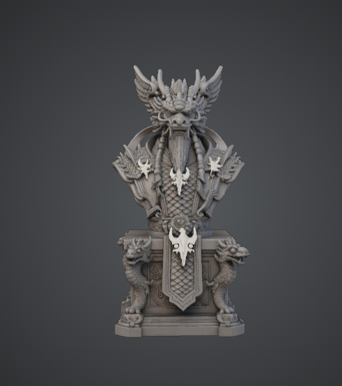 Dragon Emperor Throne Statue – Imperial Dragon Monument