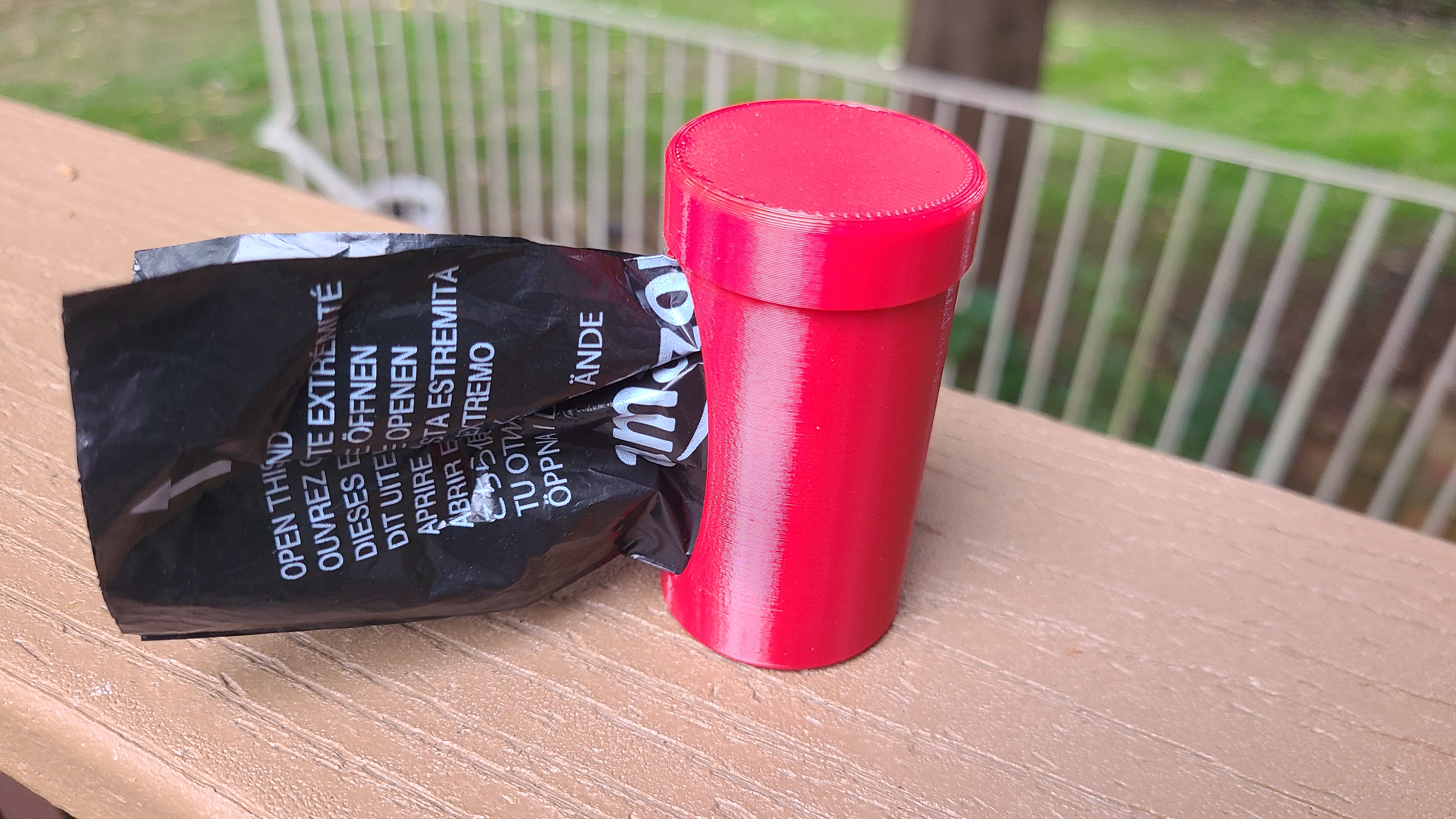 Faster printing dog poop bag holder