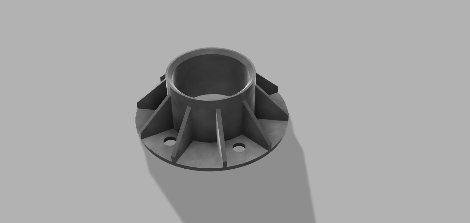Uniwersalny uchwyt rury odkurzacza 36 mm – model 3D (do mobilnego mocowania na pojemnikach i skrzyniach)