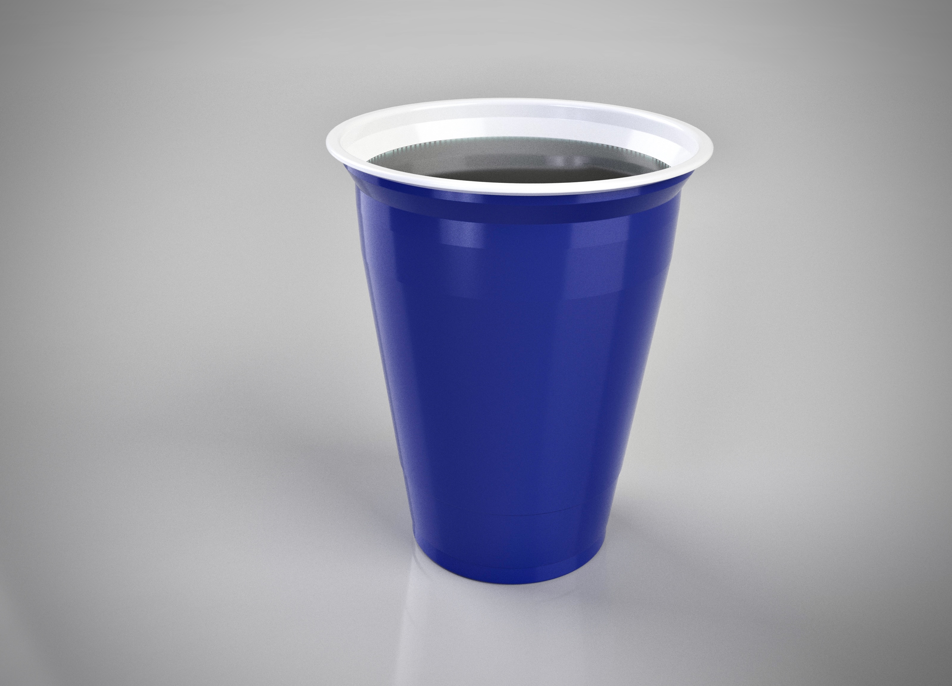 Blue Plastic Cup (reference model, non-printing)