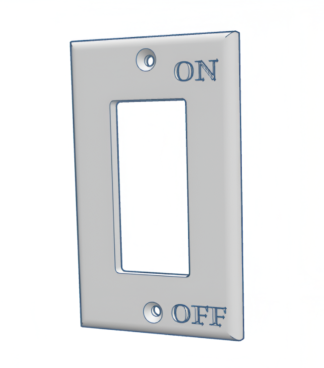 Miniatura 3 do modelo 3D ON and OFF Labeled Light Switch Panel.