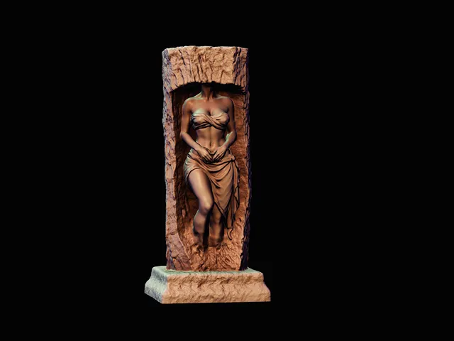 statue woman sculpture body pose 5 stone texture for 3d printing