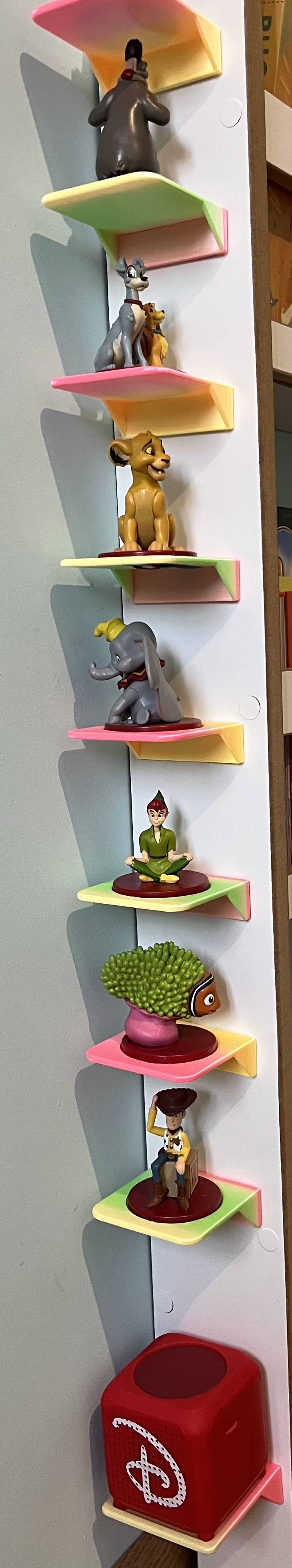 Disney audiobook figures' mini shelf