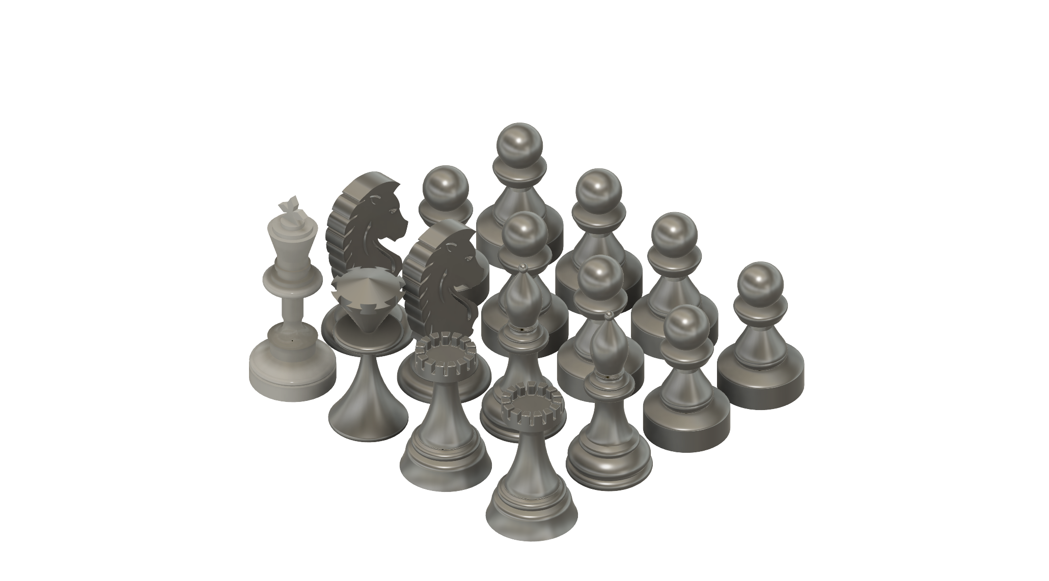 Simple set of chess pieces