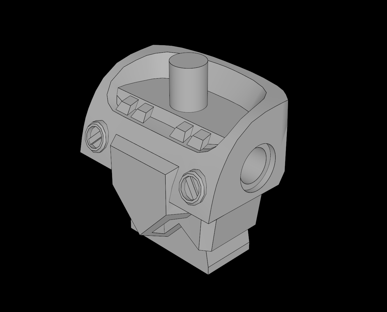Lego Compatible (23763.dat) Minifig Body with Armour and Studs on Back