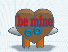 cute heart monster
