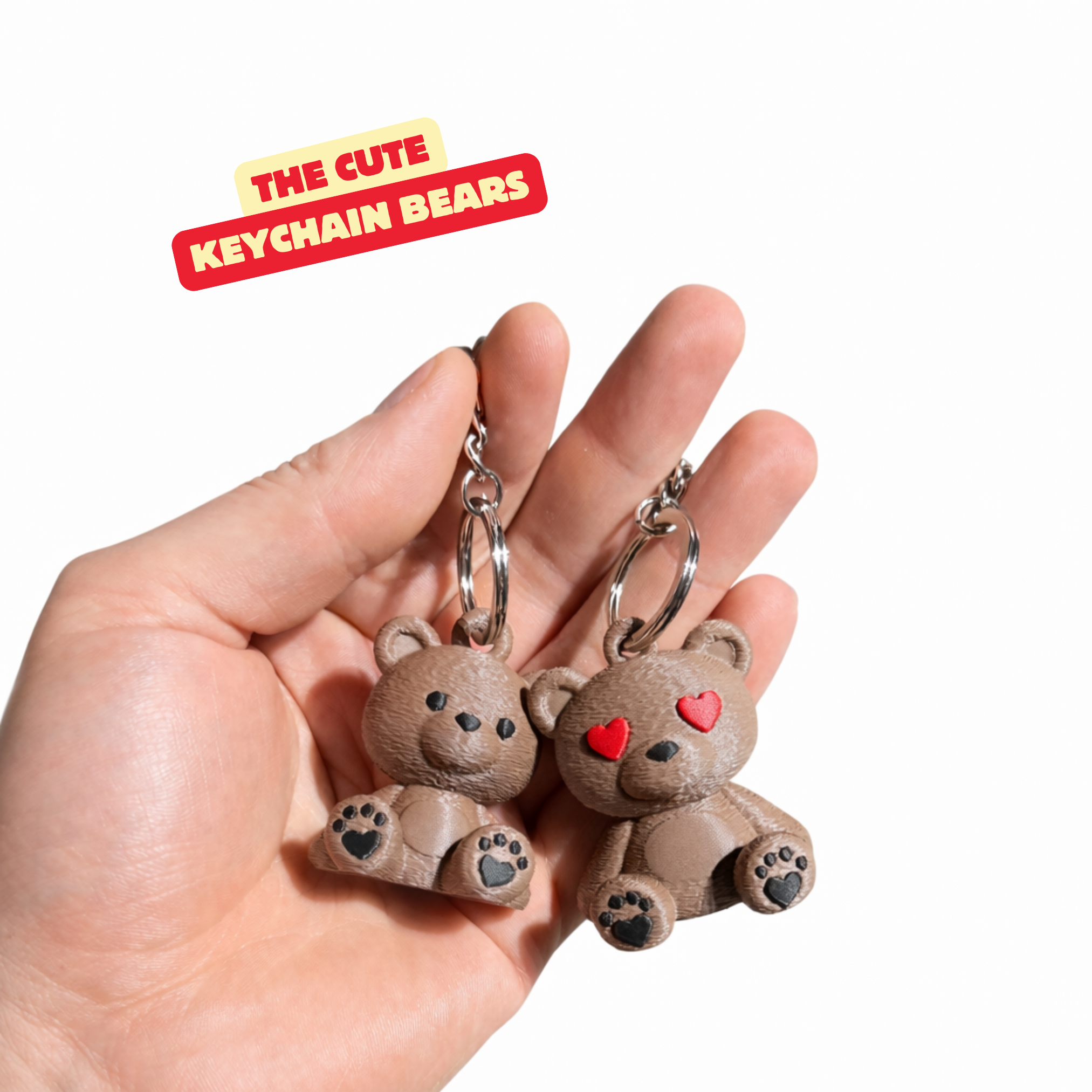 LOVE TEDDY KEYCHAINS (TWO VERSIONS) / CUTE KEYCHAIN BUDDIES / TOY / KIDS / KEYCHAIN / TEDDY BEAR