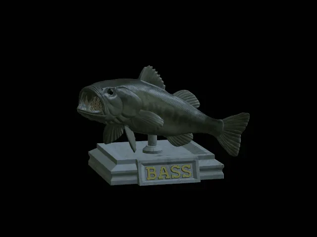 Curved Largemouth Bass Trophy