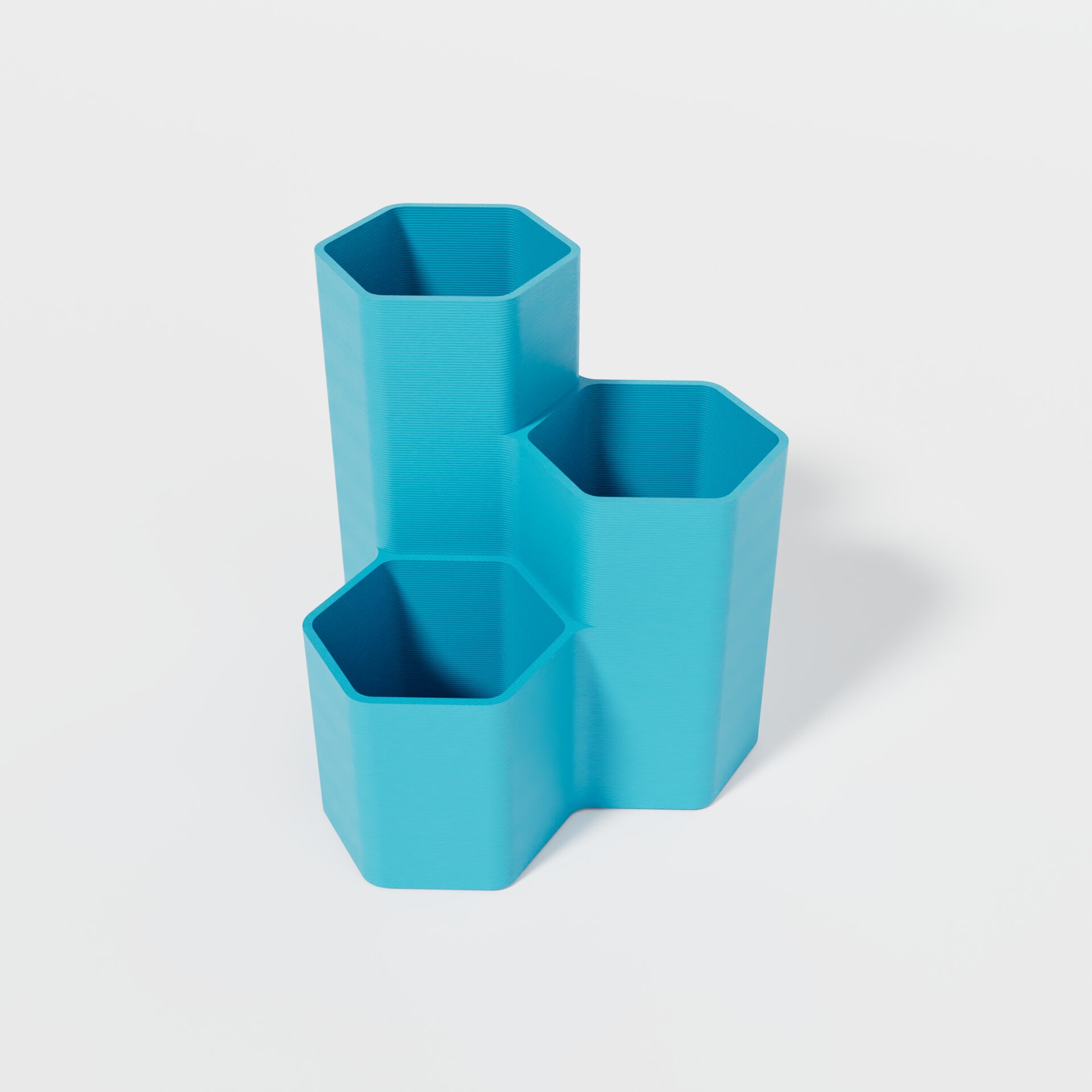 Miniatura 3 do modelo 3D Hexagonal cascade pencil holder 01