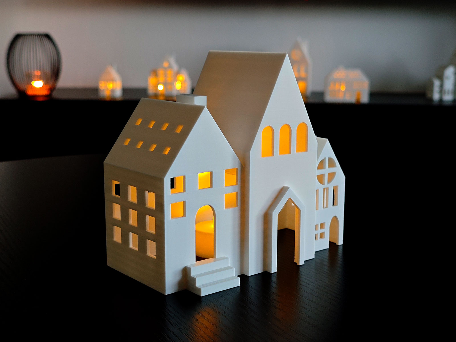 Weihnachtshaus Teelicht LED Christmas Candle