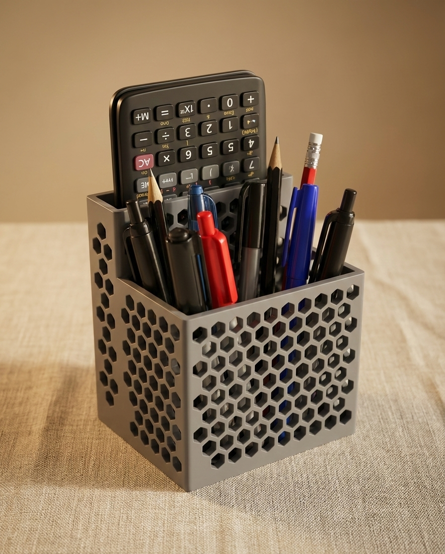 Honeycomb Pen Holder & Calculator Stand