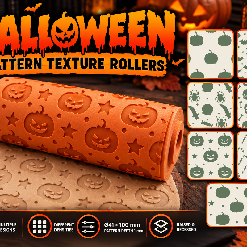 Pattern Texture Rollers – Halloween | Multiple Designs | Raised ...
