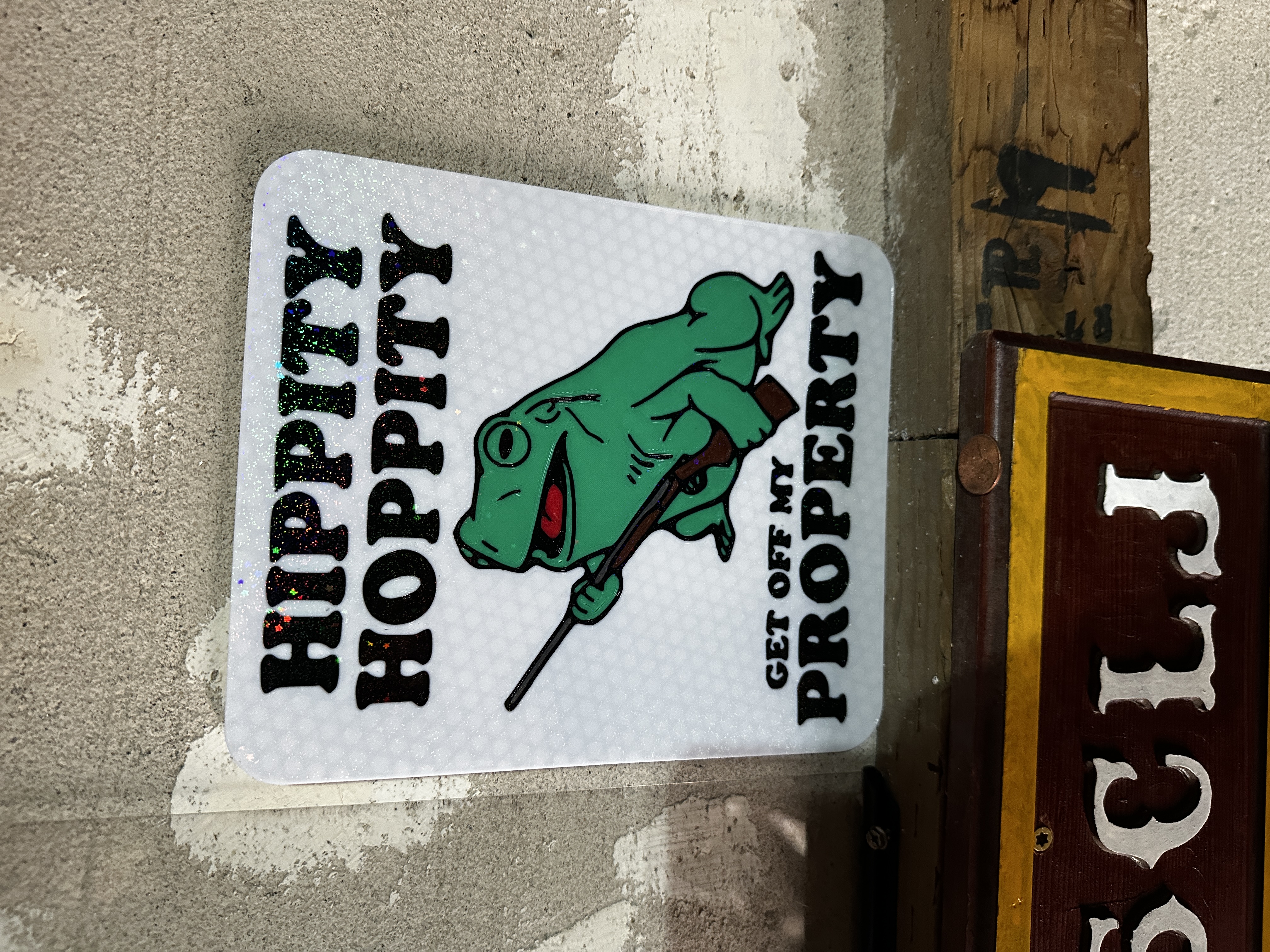 Hippity Hoppity Sign, Flat Print, AMS 6 color