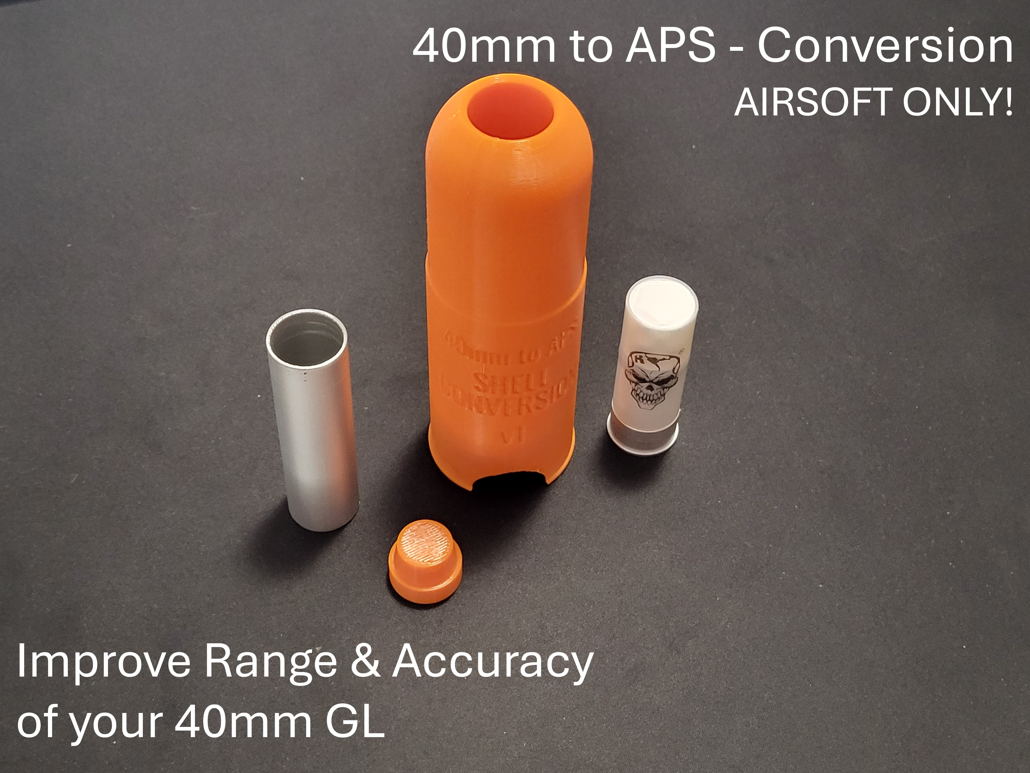 40mm to APS - Airsoft Conversion Shell - Free Download (now including extended shells)