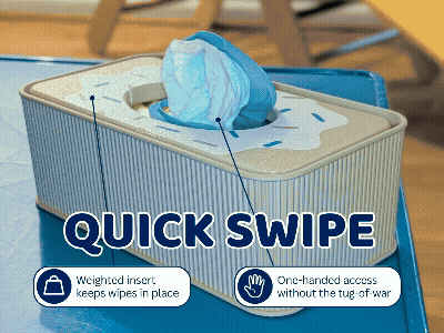 Quick Swipe: Weighted, One-Handed Wipe Dispenser