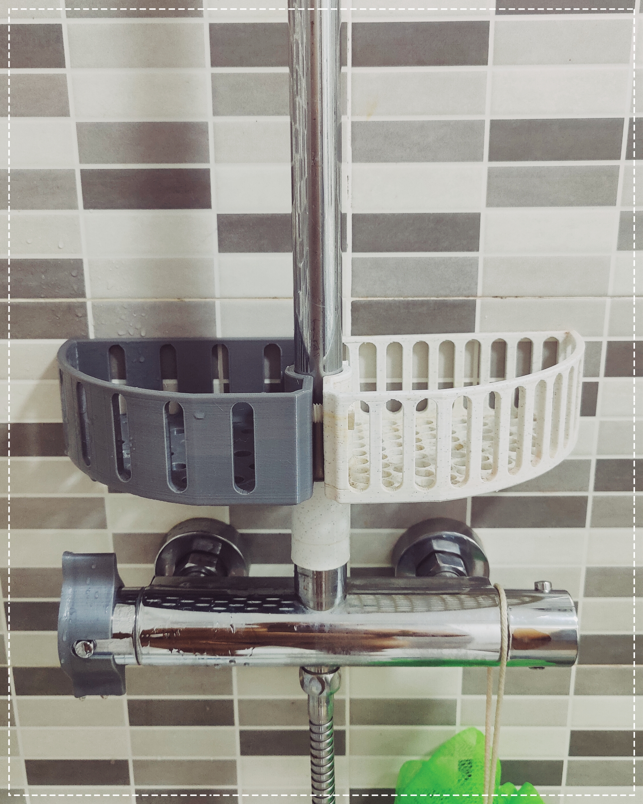 Reinforced shower shelf