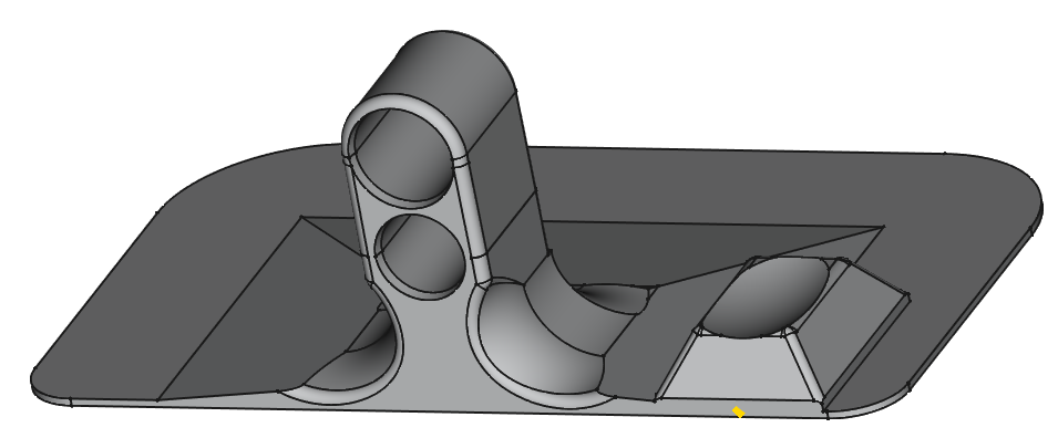 Raised Jugger Buckler Handle for 14mm and 12mm Carbon tubes (opposite order)