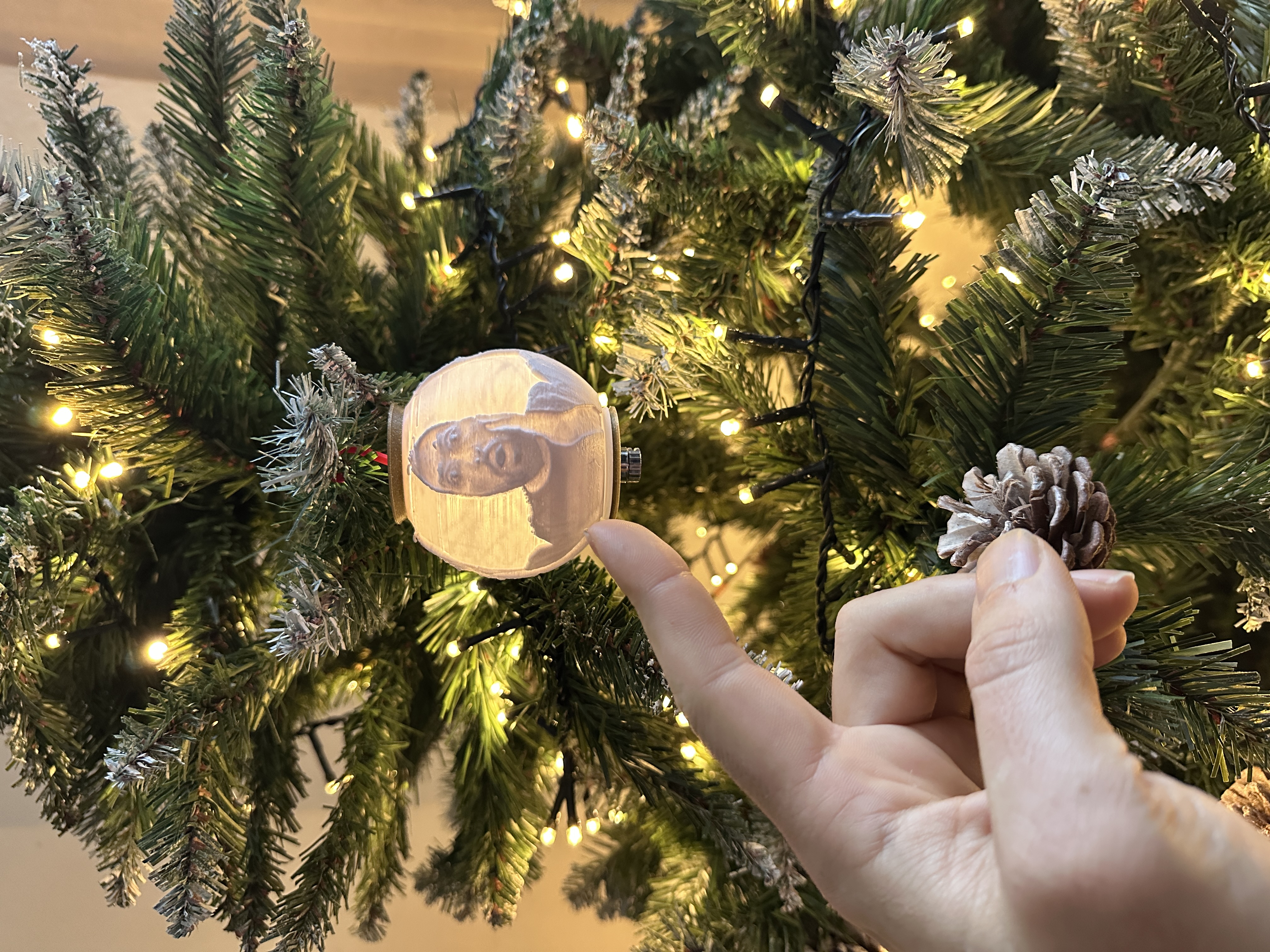 Lithophane Christbaumkugel Accessoires/Halter/Haken
