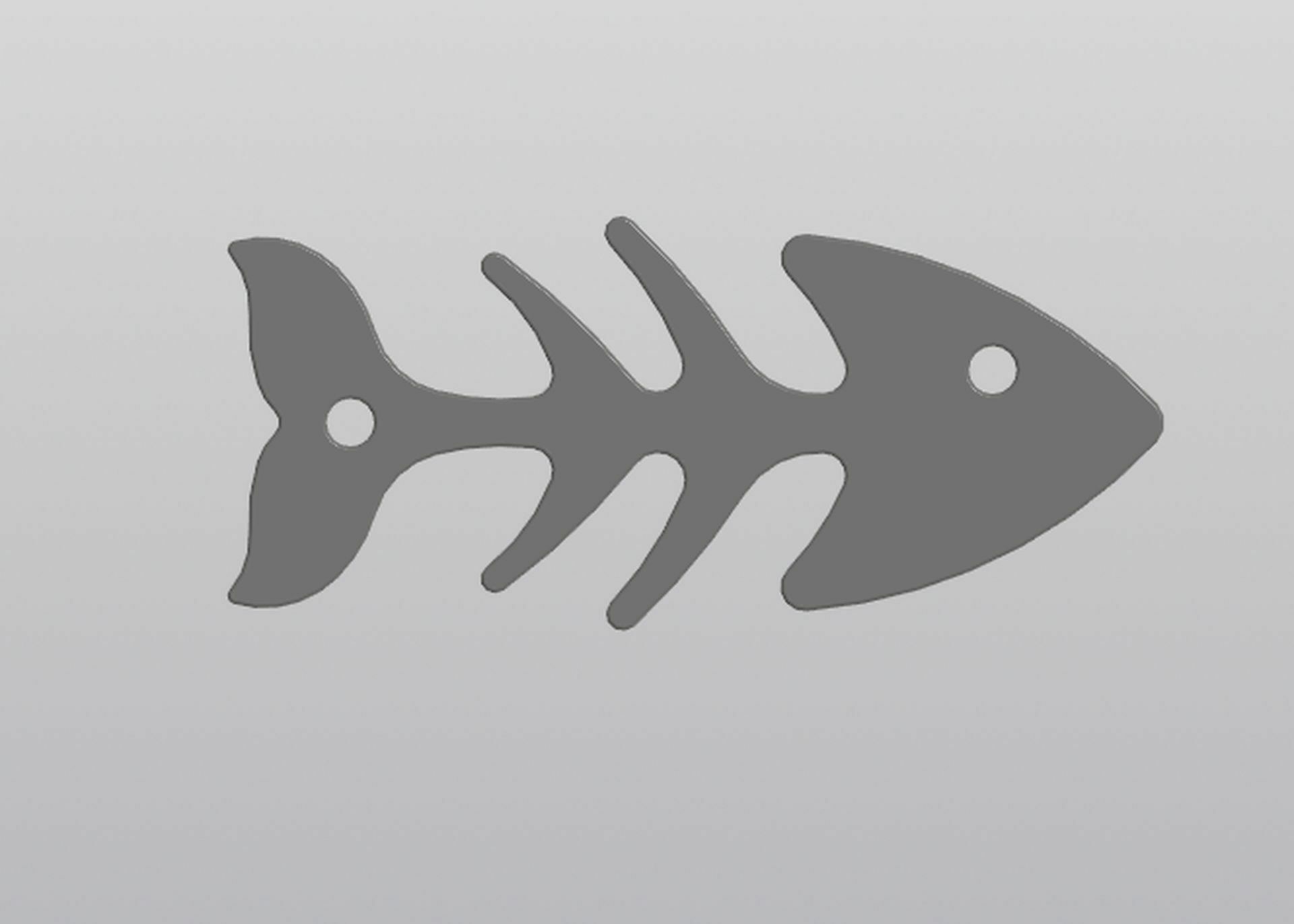Fish skeleton Keychain