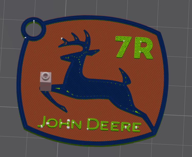 John Deere key chain