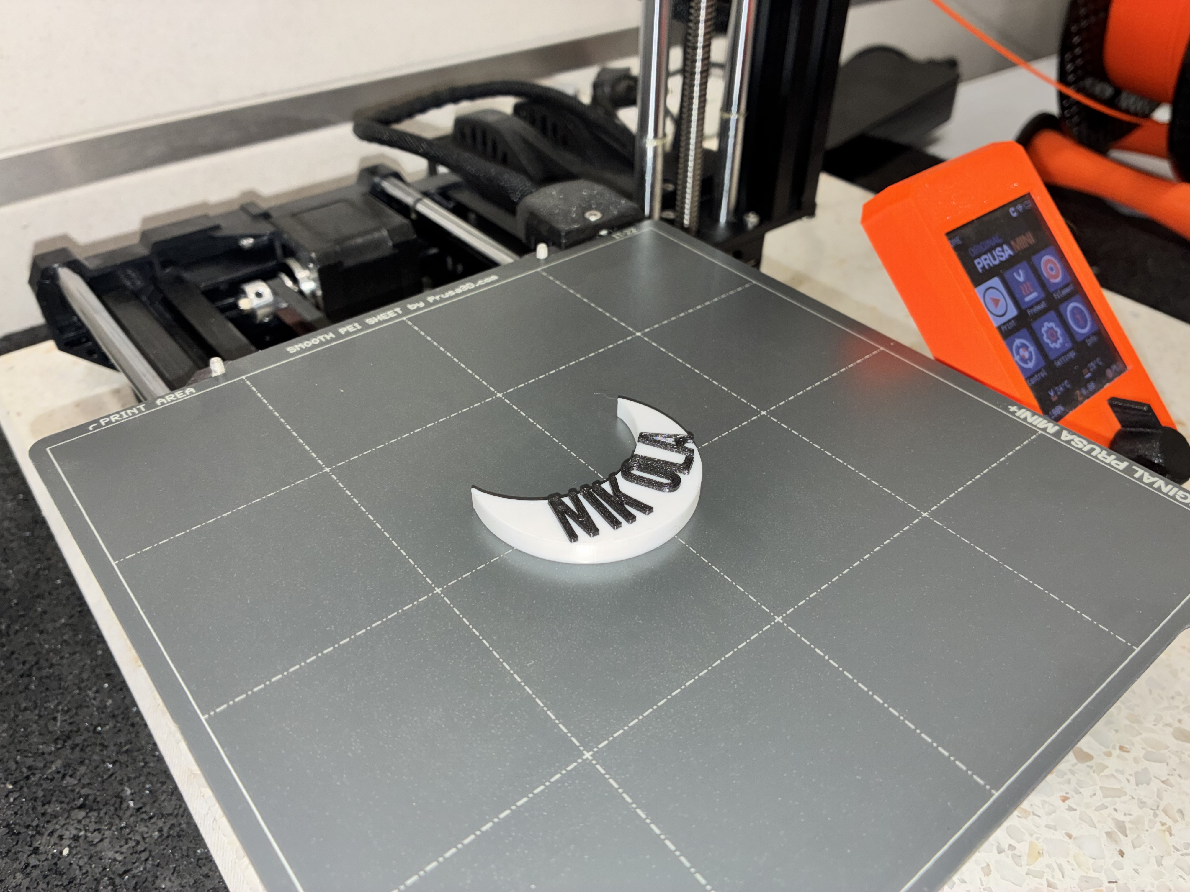 Nikola Moon Keychain - Personalized Crescent Name Tag & Bag Charm (No Supports, Prusa Mini Tested)