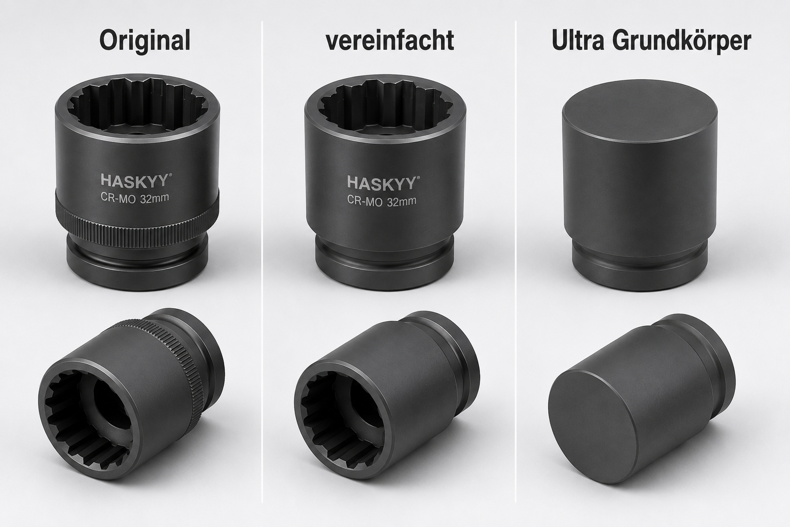 HASKYY Vielzahn Nusskasten 1/2" 8–36 mm – CAD Modell (STEP)