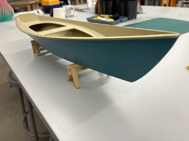 Sawhorse for flat-bottom boat