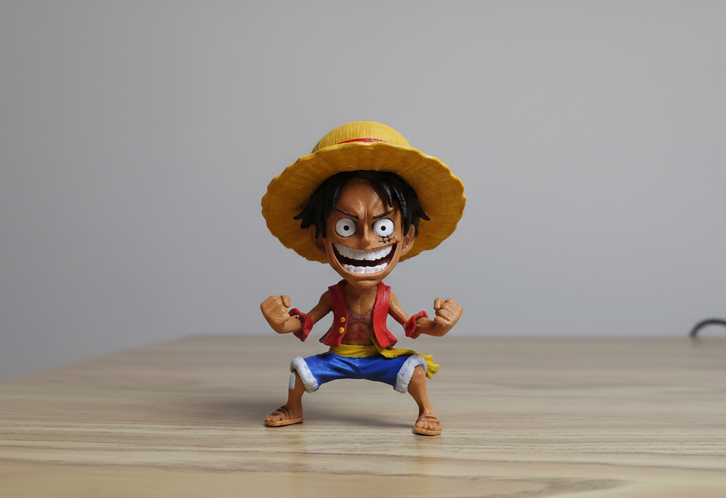 Monkey D. Luffy – Chibi Caricature Figurine (One Piece)