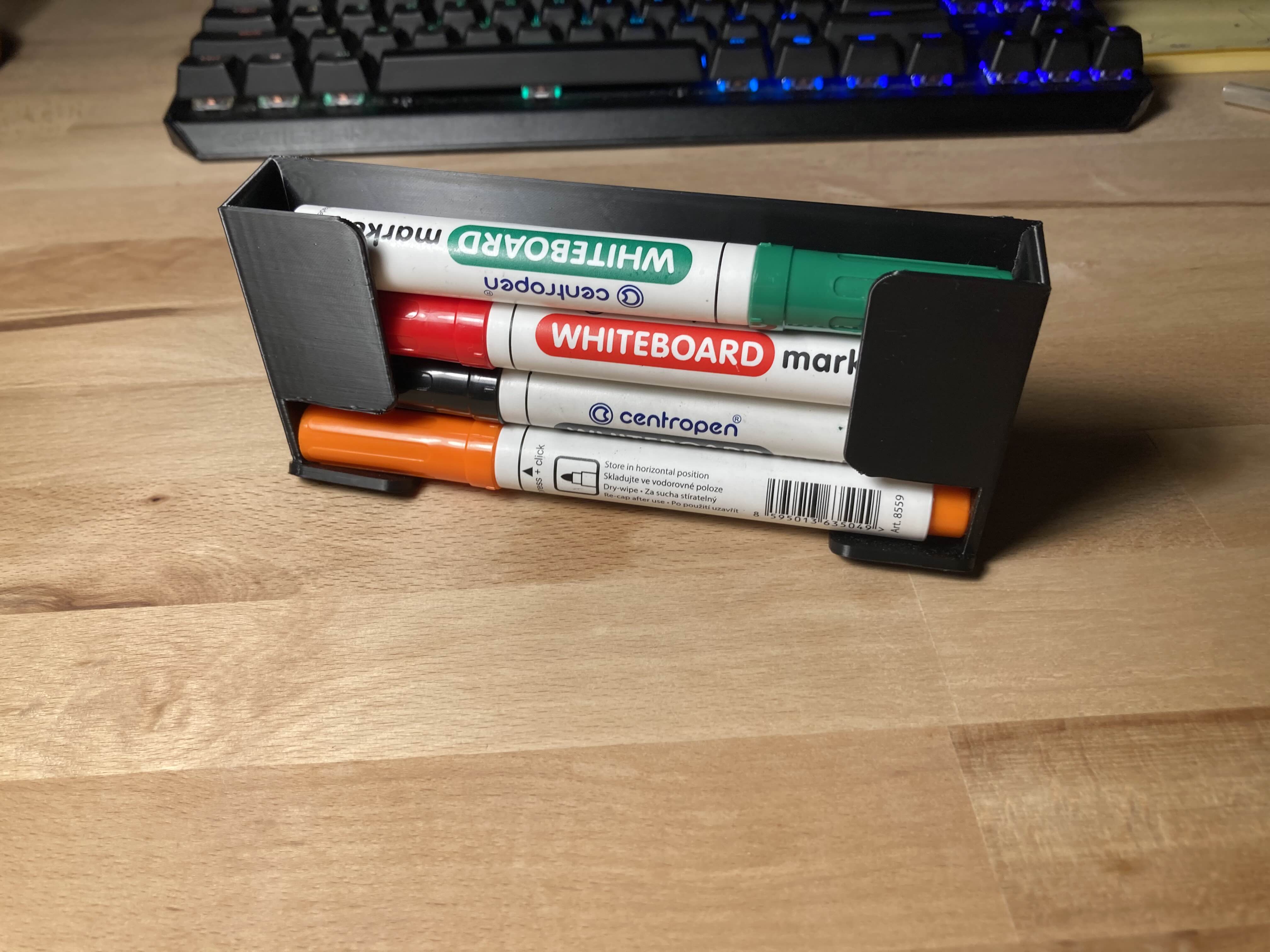 Magnetic Whiteboard Marker Holder Horizontal - parametric