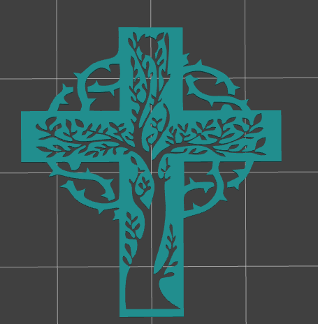 Vine Cross Key Chain