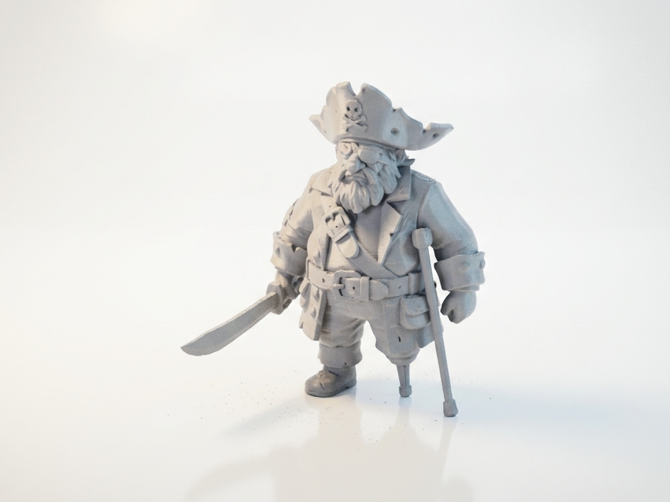Samurai Pirate Figurine Fantasy 3D Printable