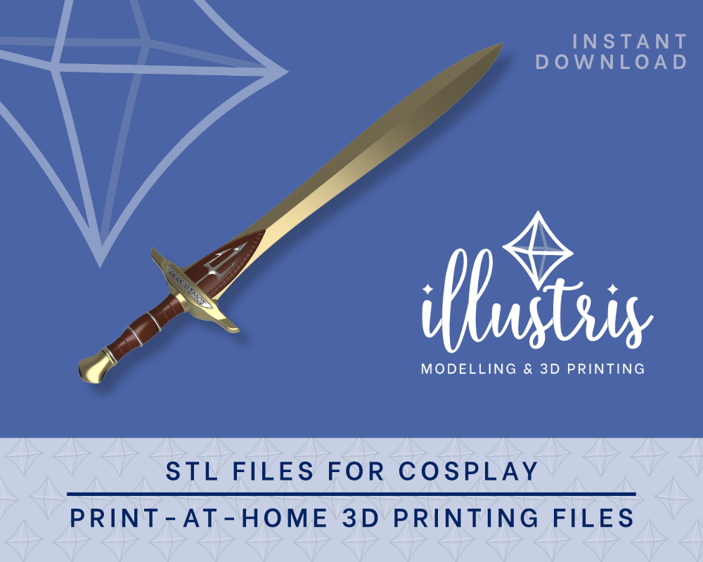 RIPTIDE Sword (Book Version) STL Files [Percy Jackson and the Olympians]
