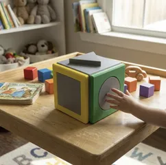 Geometric Shape-Sorter Sensory Cube