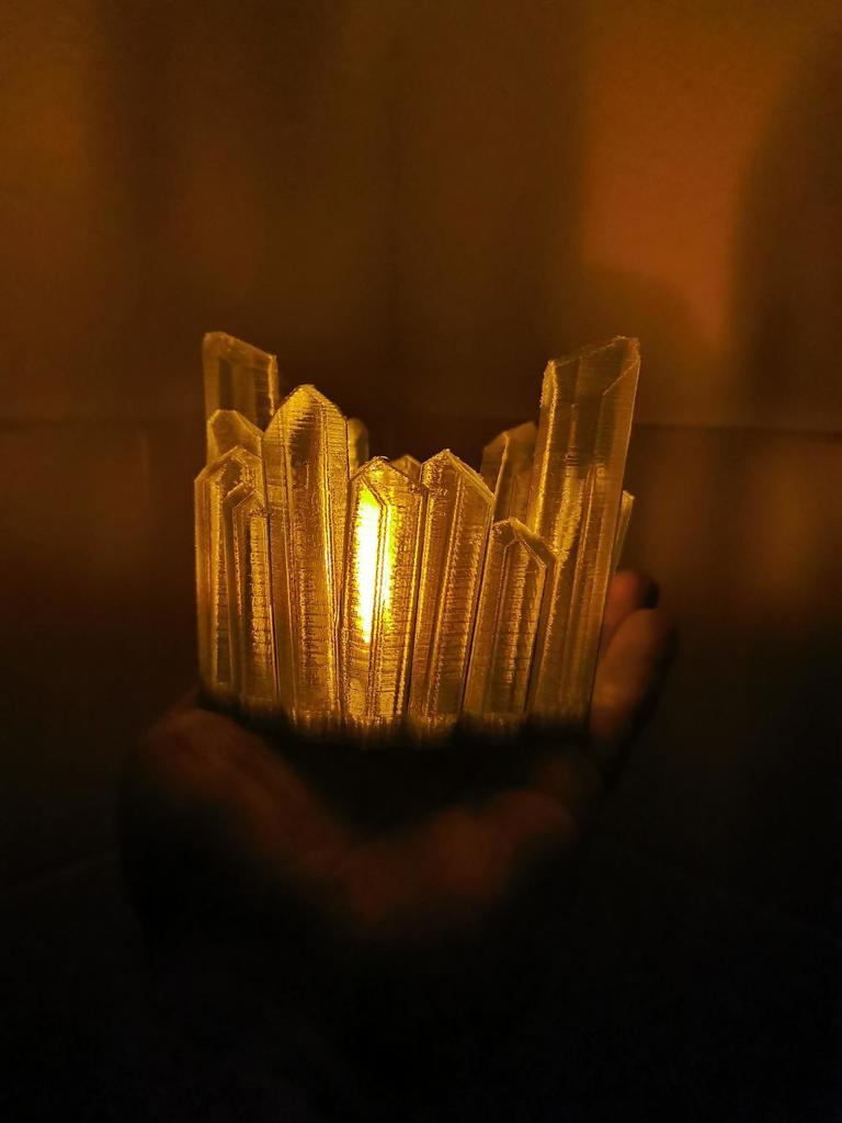 Crystal tea light holder
