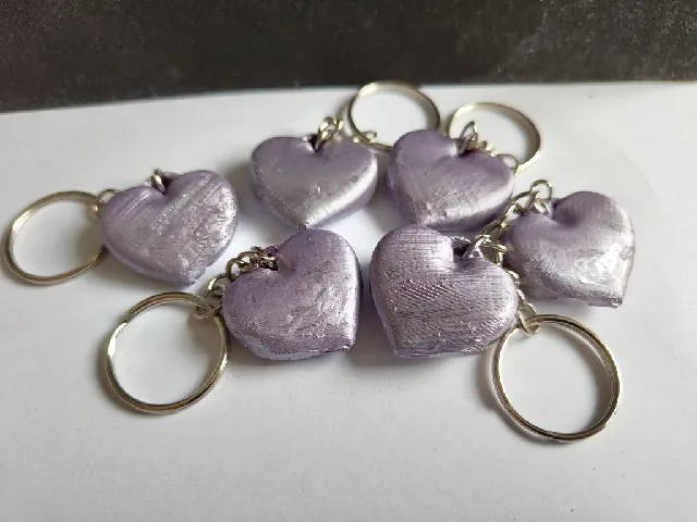 HEART KEYCHAIN SIMPLE PRINT MAKE (Created with AI and edited by me.)