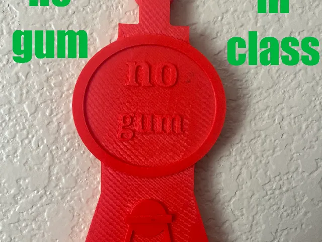 no gum sign