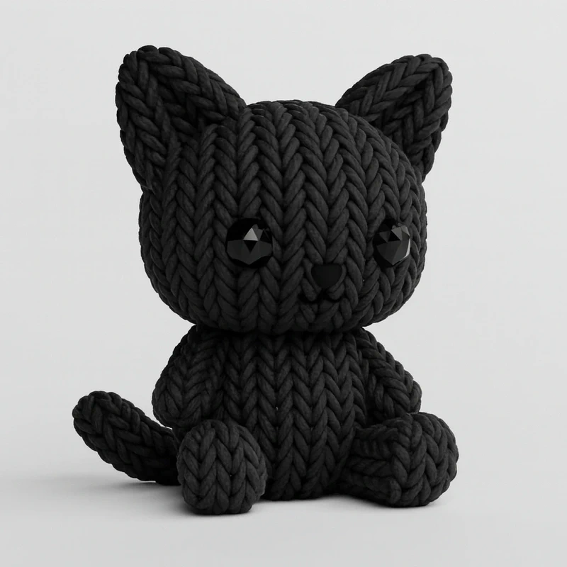 Knitted cat